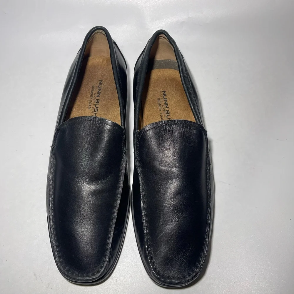 NUN BUSH Dark Brown leather SlipOn Moc Loafer Shoe